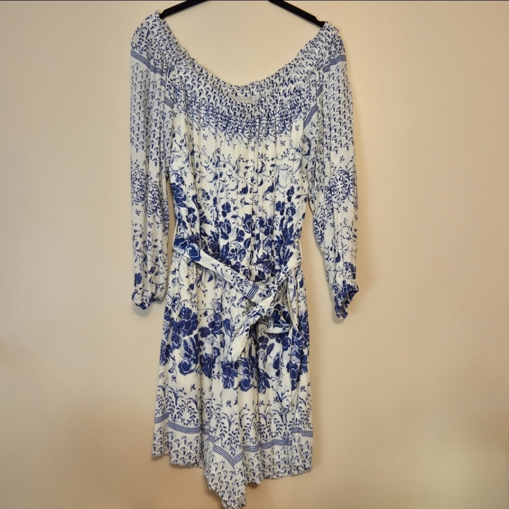 Anthropologie Clemente Off The Shoulder Floral Print Romper - Picture 3 of 7